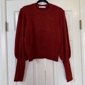 Zara Peplum Sleeve Sweater